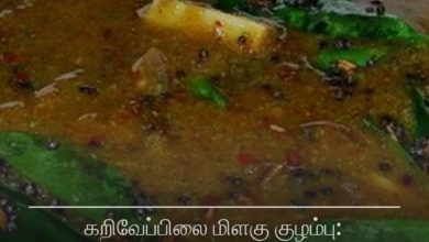 கறிவேப்பிலை மிளகு குழம்பு